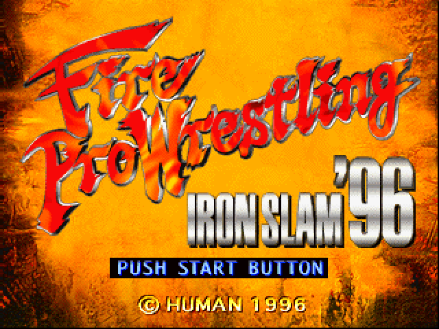 Fire Pro Wrestling Iron Slam 96 title screen for Playstation